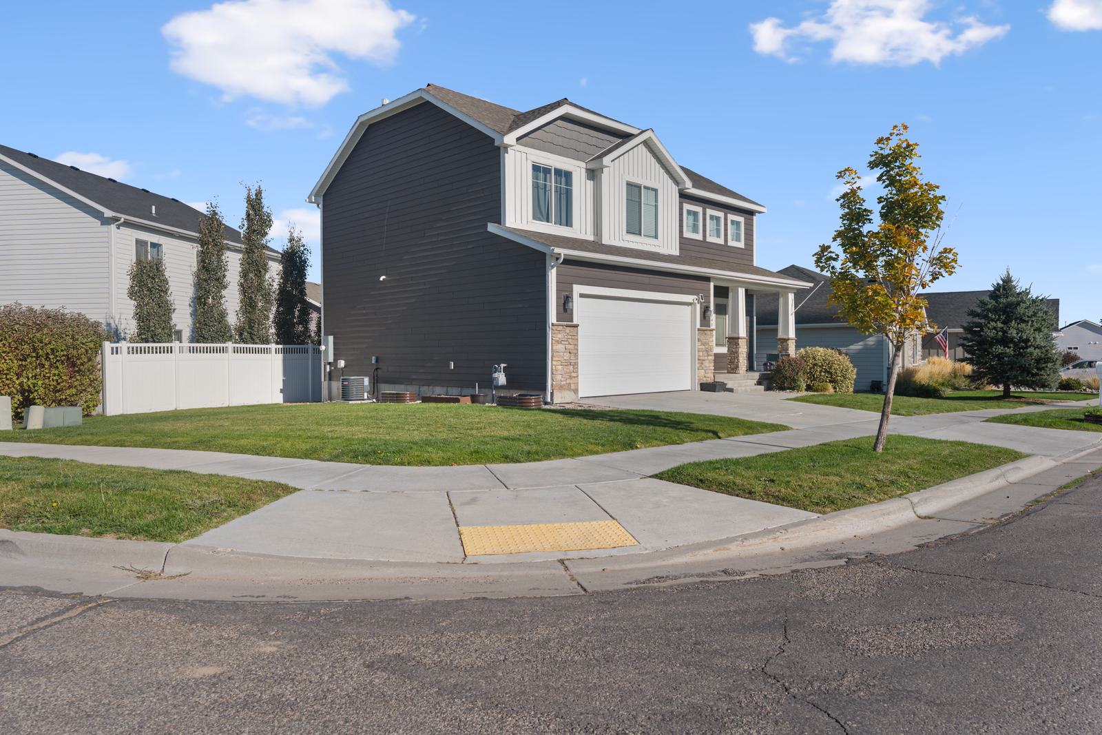 Garage and driveway