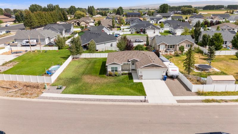 Aerial view, full lot