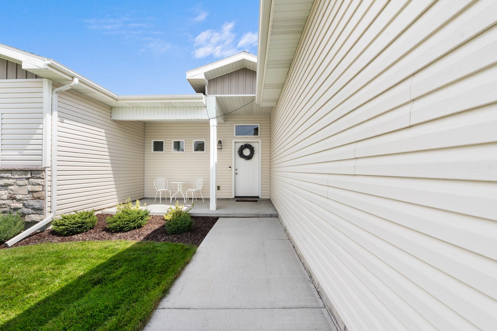 Rear elevation, yard